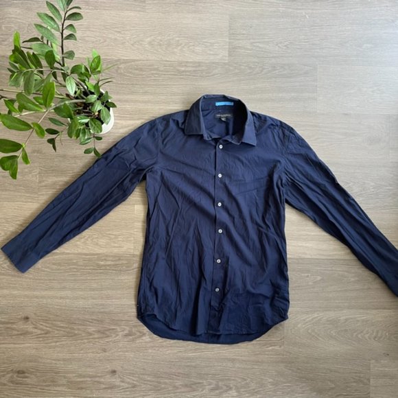 Banana Republic Navy "Slim Fit" Button Down Dress Shirt - Picture 7 of 9